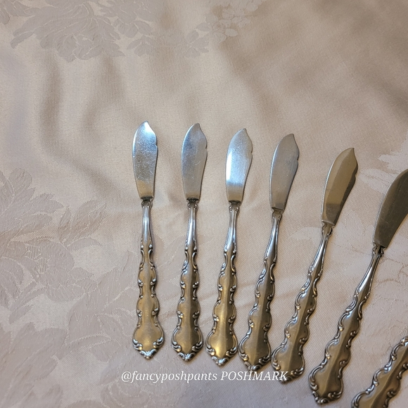 rare!8ONEIDA Mozart lot of 8 butter knives stainless steel luxury high quality - Picture 12 of 14